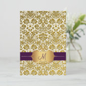 Invitation PixDezines desiens damask/DO-IT-YOURSELF arrière - (Debout devant)