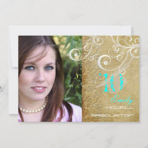 Invitation PixDezines Desiree Vintage Damask/2011 Graduation