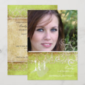 Invitation PixDezines Désirez un Damas/Diplôme photo personna (Devant / Derrière)