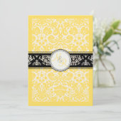 Invitation PixDezines dessiner damask/buttercup jaune (Debout devant)