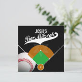 Invitation PixDezines ✡ Diamant De Baseball/ Bar Mitzvah (Debout devant)