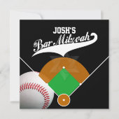Invitation PixDezines ✡ Diamant De Baseball/ Bar Mitzvah (Devant)