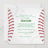 Invitation PixDezines ✡ Diamant de baseball/ Bat mitzvah (Dos)