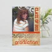 Invitation PixDezines Diplômé, Vintage Rossi Damask (Debout devant)