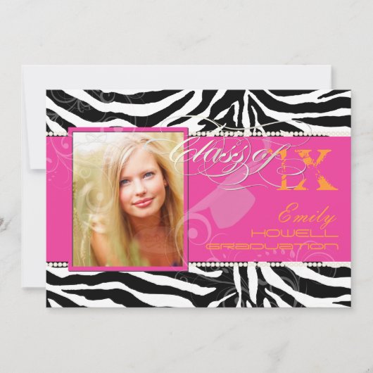 Invitation PixDezines diplômés 2012, impression zèbre/couleur (Devant)