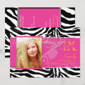 Invitation PixDezines diplômés 2012, impression zèbre/couleur (Devant / Derrière)