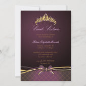 Invitation PixDezines Disco Ball Sweet 16/ princesse/tiara (Dos)