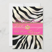 Invitation PixDezines DIY couleur/Zebra, Bat Mitzvah (Devant)
