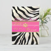 Invitation PixDezines DIY couleur/Zebra, Bat Mitzvah (Debout devant)