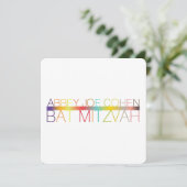 Invitation PixDezines DIYcouleurs/typographie/bat mitzvah (Debout devant)