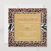 Invitation PixDezines do-it-yourself 2012 Grads, guépard rose (Dos)