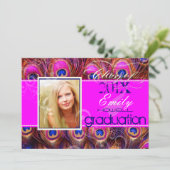 Invitation PixDezines do-it-yourself 2012 Grads, paon rose (Debout devant)