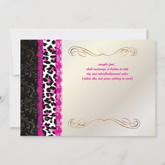 Invitation PixDezines do-it-yourself 2012 graduation/guépard  (Dos)