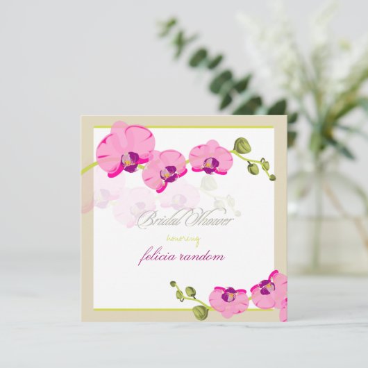 Invitation PixDezines do-it-yourself arrière - plan/orchidée  (Debout devant)