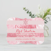 Invitation PixDezines do-it-yourself bandes de couleur/faux f (Debout devant)