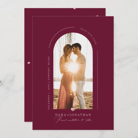 Invitation PixDezines do-it-yourself couleur Arche Bourgogne  (Devant / Derrière)