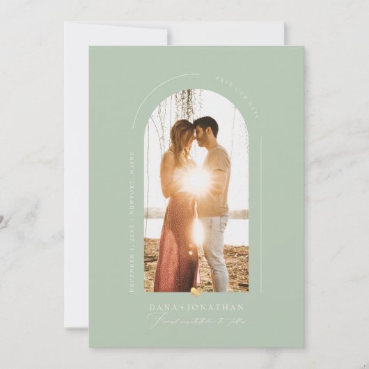 Invitation PixDezines do-it-yourself couleur Celadon Arch Dat (Devant)