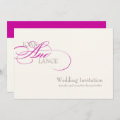 Invitation PixDezines do-it-yourself couleur, fuschia... (Devant / Derrière)