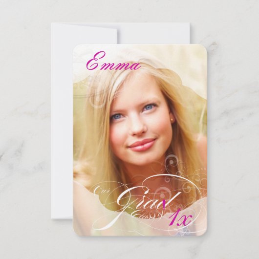 Invitation PixDezines DO-IT-YOURSELF couleur/Graduation/Cadre (Devant)