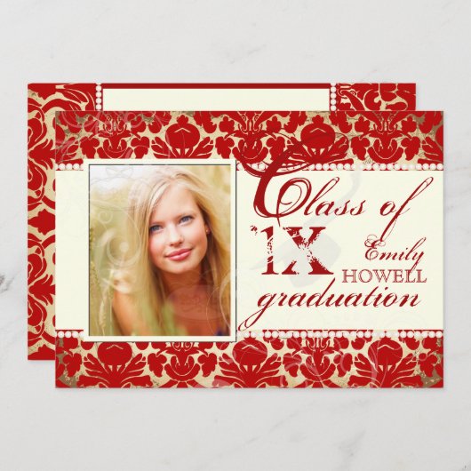 Invitation PixDezines do-it-yourself couleurs de texte/2012 G (Devant / Derrière)