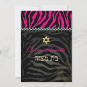 Invitation PixDezines DO-IT-YOURSELF couleurs Pink Zebra, Bat (Devant)