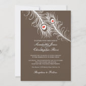 Invitation PixDezines do-it-yourself couleurs, plumes de paon (Dos)