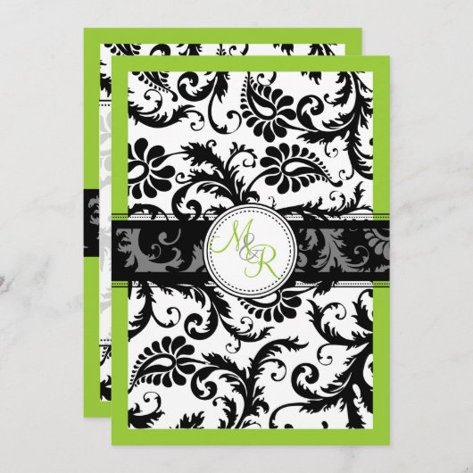 Invitation PixDezines do-it-yourself damas couleur/pavo (Devant / Derrière)