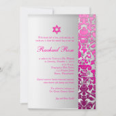 Invitation PixDezines DO-IT-YOURSELF damask de la flore/Mitzv (Devant)