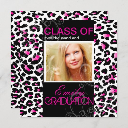 Invitation PixDezines do-it-yourself diplôme 2012, guépard (Devant / Derrière)