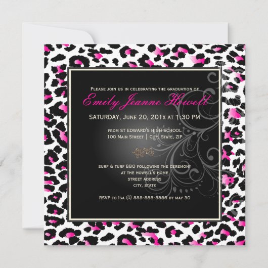 Invitation PixDezines do-it-yourself diplôme 2012, guépard (Dos)