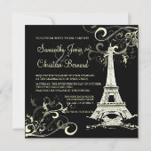 Invitation PixDezines DO-IT-YOURSELF LA TOUR EIFFEL+SWIRLS/LU (Dos)