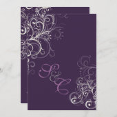 Invitation PixDezines do-it-yourself tourbillons couleur/prum (Devant / Derrière)