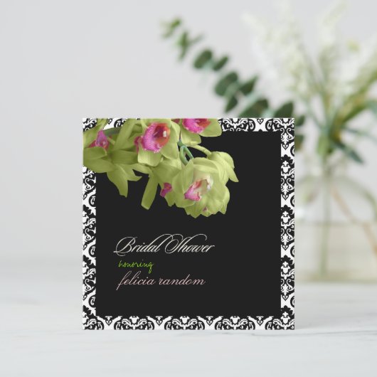 Invitation PixDezines do-it-yourself verdure orchidée+olivia  (Debout devant)