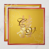 Invitation PixDezines double bonheur, Mariage chinois (Devant / Derrière)