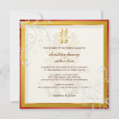 Invitation PixDezines double bonheur, Mariage chinois (Dos)