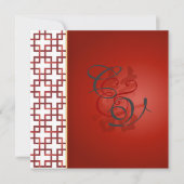 Invitation PixDezines double bonheur, Mariage chinois (Devant)