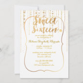 Invitation PixDezines doux 16, Golden Hearts Chaînes Parties  (Dos)