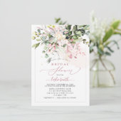 Invitation PixDezines Dusty Gum Fête des mariées Eucalyptus (Debout devant)