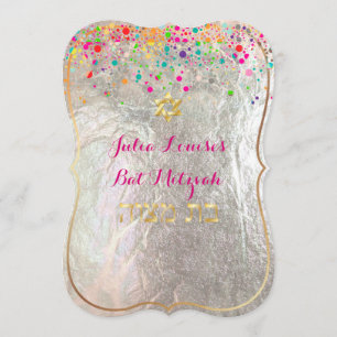 Invitation PixDezines ébloui/arc-en-ciel/bar mitzvah
