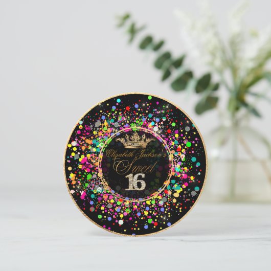 Invitation PixDezines ébloui/Arc-en-ciel/Doux+16 (Debout devant)