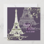 Invitation PixDezines EIFFEL TOUR INVITATIONS/ARRIÈRE - PLAN  (Devant)