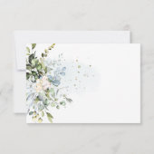 Invitation PixDezines Elégant Blue Gum Eucalyptus Détails (Dos)