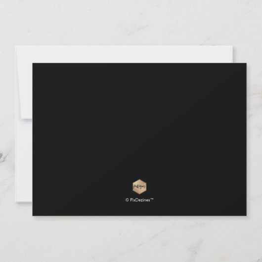 Invitation PixDezines Elegant Luxe Calligraphie Enregistrer l (Dos)