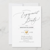 Invitation PixDezines Elegant Luxe Fiançailles de calligraphi (Devant)