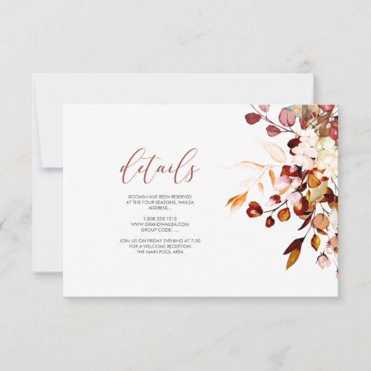 Invitation PixDezines Elegant Rustic Fall Eucalyptus DÉTAILS (Devant)