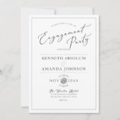 Invitation PixDezines Élégant Script, Partie Engagement (Devant)