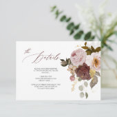 Invitation PixDezines Elégante Rustique Automne Fleurs de Jar (Debout devant)