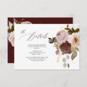 Invitation PixDezines Elégante Rustique Automne Fleurs de Jar (Devant / Derrière)