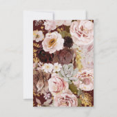 Invitation PixDezines Elégante Rustique Automne Fleurs de Jar (Dos)