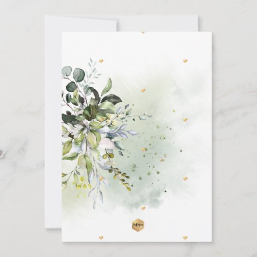 Invitation PixDezines Engagement Party Blue Gum Eucalyptus (Dos)